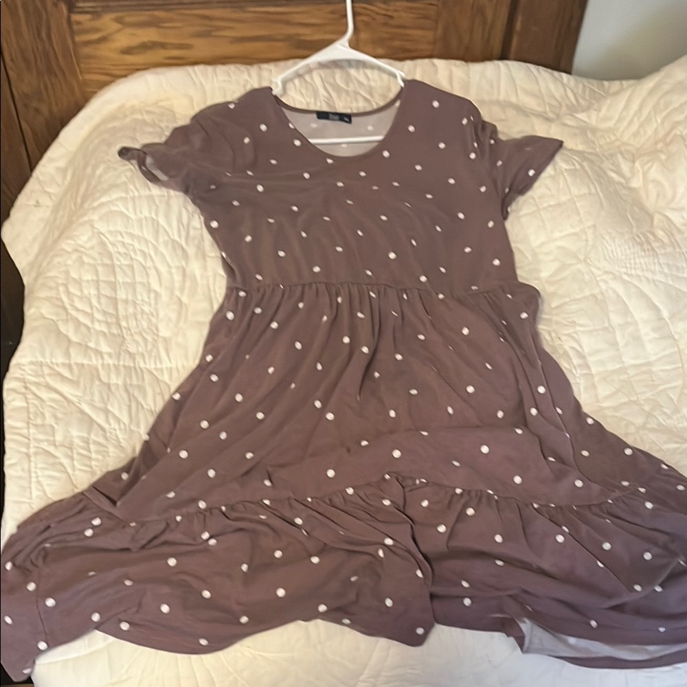 Purple Flutter Sleeve Scoop Neck Midi Sundress